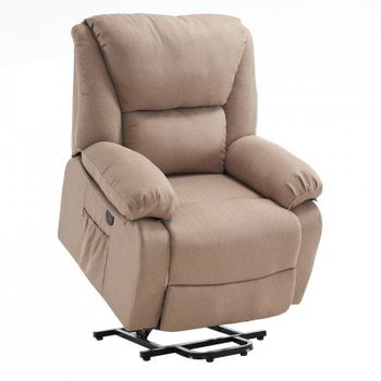 Sillon Relax Eléctrico MONTANA Levanta Personas, ELEVABLE y RECLINABLE,  Calor Lumbar, Gris Antracita, con Mando, Microfibra, USB 3.0