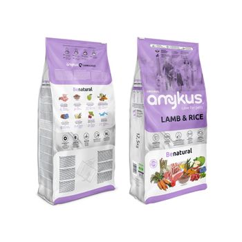 Amykus Original Lamb&rice 12,5 Kg – Pienso De Cordero Y Arroz Para Perros