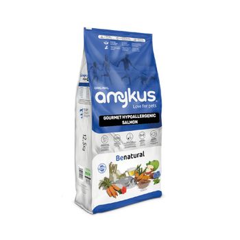 Amykus Gourmet Hypoallergenic G. Free Salmon 12,5 Kg – Pienso De Salmón Sin Cereales Para Perros