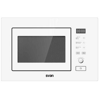 Microondas De Integración Svmw821eib Svan 20l 800w Con Grill Cristal Blanco 38,2x59,4x34,4 Cm