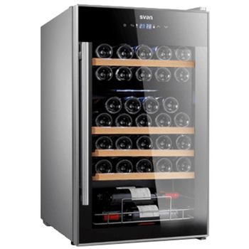 Vinoteca Svan Svvn033c 88l Cíclica 43db 33 Botellas G Negro 84,8x49,5x43 Cm