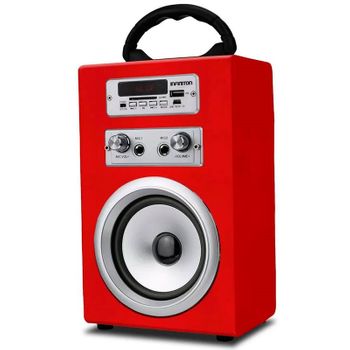 Altavoz Infiniton K8 Función Karaoke Con Micrófono+mando A Distancia Rojo
