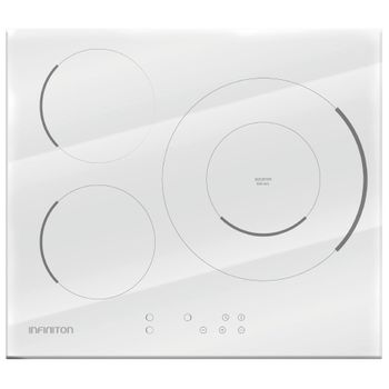 Placa De Inducción Infiniton Ind-932wh - Blanca, 9 Niveles, 3 Zonas (con Zona 32cm.), Control Táctil.