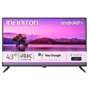 Infiniton Intv-43af2300 - Televisor Smart Tv 43" 4k Uhd, Android Tv, Google Assistant , Hbbtv , 4x Hdmi , 3x Usb , Dvb-t2/c/s2 , Modo Hotel , Clase A+