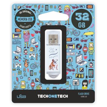 Tech1tech Pendrive 32gb Tec4009-32 Que Vida Más Perra