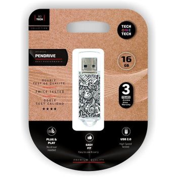 Pendrive 16gb Tech One Tech Art-deco Usb 2.0