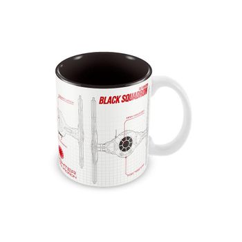 Taza Star Wars Blanca-negra Black Squadron