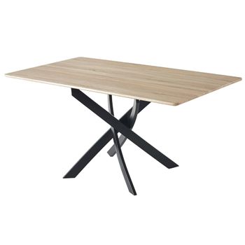 Escritorio Mia. Tapa Madera Color Roble Nordish 19 Mm Grosor. Patas  Metálicas Color Negro. 120x60x75cm con Ofertas en Carrefour