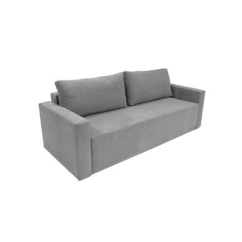 Sofa Cama Cloud, Gris Claro, Convertible En Cama, Arcón. Máximo Relax Y Confort - Con Sistema De Apertura Por Arrastre 225x92x92cm