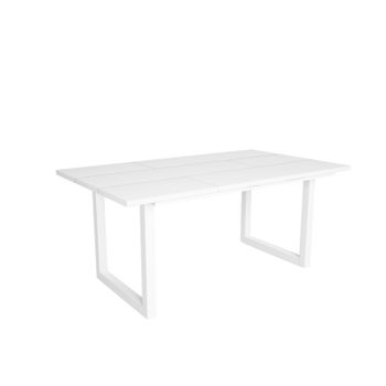 Mesa De Comedor, 8 Comensales, 170, Robusta Y Estable Gracias A Su Estructura Y Patas Macizas, Ideal Para Reuniones Familiares, Blanco, Estilo Industrial