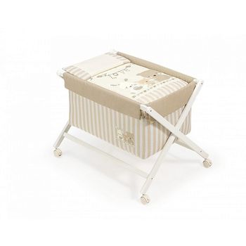 Interbaby - Minicuna Madera Plegable Love Beige