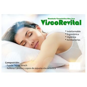 Almohada viscoelástica de aloe vera con copos-Visco 150cm