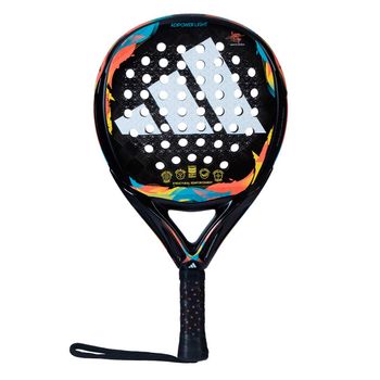 Pala De Pádel Adipower Light 3.2 Adidas Carbon Aluminized 24k Eva Soft Energy Forma Redonda Negro