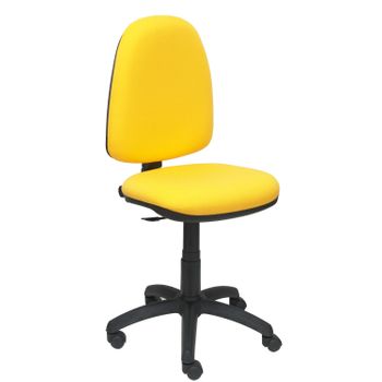 Silla De Oficina Ergonómica Con Mecanismo De Contacto Permanente Y Regulable En Altura  Asiento Y Respaldo Tapizados En Tejido Bali Color Amarillo Piqueras Y Crespo Modelo 04cp