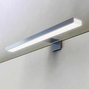 Aplique Led De Baño 30 Cm Gue 10w Acabado Cromo Brillo 6000 K Fabricado En Aluminio