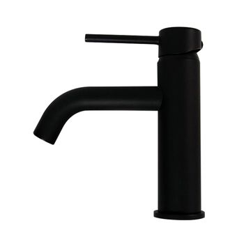 Grifo De Lavabo Monomando Zuñi Acabado Negro Mate Fabricado En Latón