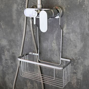 Cesta baño tatay con colgador grifo 2 alturas aluminio