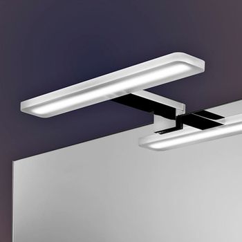 Aplique Led De Baño 30 Cm Alu 8w Acabado Cromo Brillo 4000 K Fabricado En Aluminio