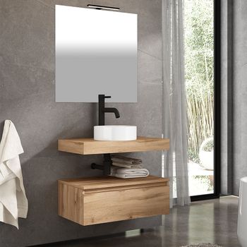 Mueble De Baño Montado 120cm Palio, Blanco / Roble Claro con Ofertas en  Carrefour