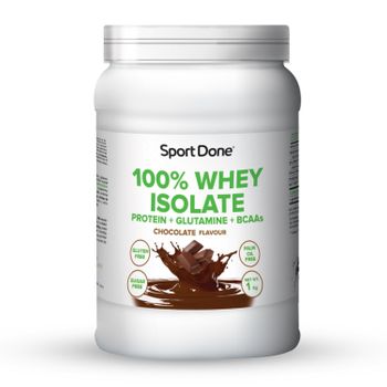 100% Whey Isolate Protein + Glutamina + Bcaas Sabor Chocolate  Spordone 1kg