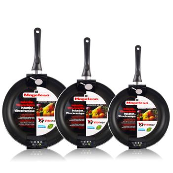 Sartén Honda 20 Cm Inducción, Aluminio Forjado, Antiadherente Ecológico Sin  Pfoa, Vitrocerámica Negro Wecook Granite con Ofertas en Carrefour