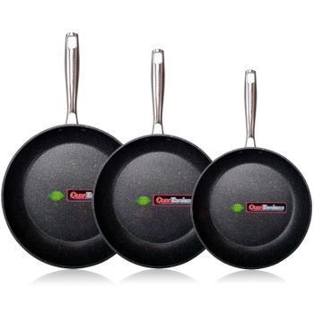 Wok Inducción 24cm, Acero al Carbono, 3 Capas Antiadherente Titanio sin  PFOA, Vitrocerámica, Wecook, Antracita, , Carbono