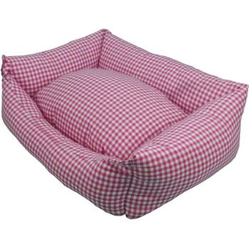 Cama Cuna Cuadrada Vichy T1 50x40 Rosa