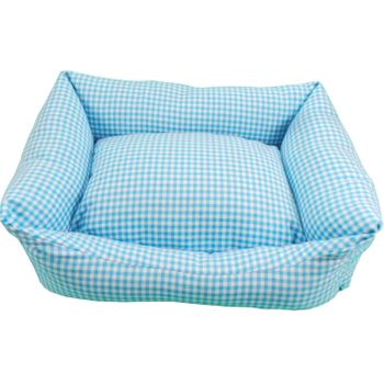 Cama Cuna Cuadrada Vichy T2 55x45 Azul