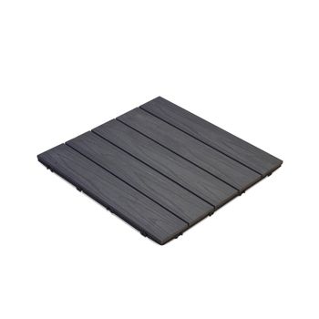 Pack 4 Baldosas De Composite Durafloor 50x50 Dioco Gris Encapsulada