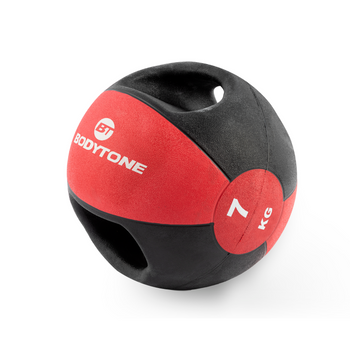 Balón Medicinal Con Agarre Bodytone Mb7 – 7 Kg Negro Y Rojo