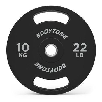 Disco De Goma Bodytone De 10kg Con Agarre De 28mm