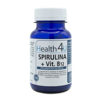 Spirulina + Vitamina B12 100 Comprimidos Health4u