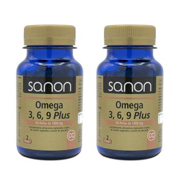 Pack 2  Omega 3,6,9 Plus 60 Perlas  Sanon