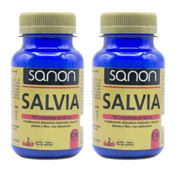 Pack 2  Salvia 100 Comprimidos  Sanon