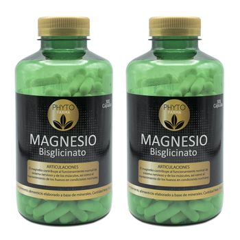 Pack 2  Magnesio Bisglicinato 300 Cápsulas  Phytofarma