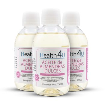 Pack 3  Aceite De Almendras Dulces 250 Ml  Health4u