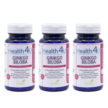 Pack 3  Ginkgo Biloba 100 Comprimidos  Health4u