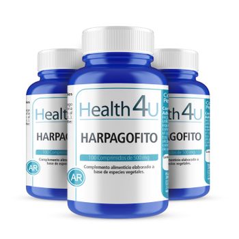 Pack 3  Harpagofito 100 Comprimidos  Health4u