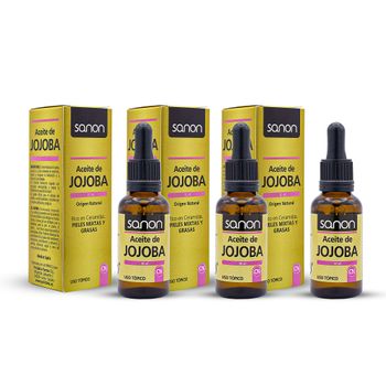 Pack 3  Aceite De Jojoba 30 Ml  Sanon