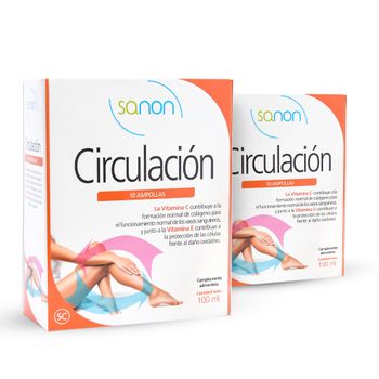 Pack 2  Circulación 10 Ampollas De 10 Ml  Sanon