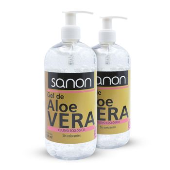 Pack 2  Gel De Aloe Vera 500 Ml  Sanon