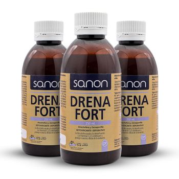 Pack 3  Drena Fort 250 Ml  Sanon