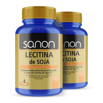 Pack 2  Lecitina De Soja 200 Perlas  Sanon