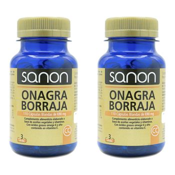 Pack 2  Aceite De Onagra-borraja 110 Perlas  Sanon