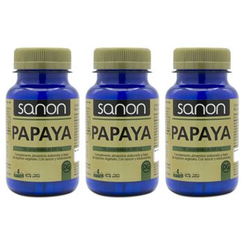 Pack 3  Papaya 100 Comprimidos  Sanon