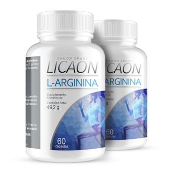 Pack 2  Sport Licaon L-arginina 60 Cápsulas  Sanon