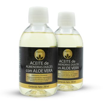 Pack 2  Aceite De Almendras Con Aloe Vera 250 Ml  Phytofarma