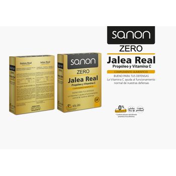 Pack 2  Jalea Real Propóleo Y Vitamina C Zero 10 Ampollas De 2ml  Sanon