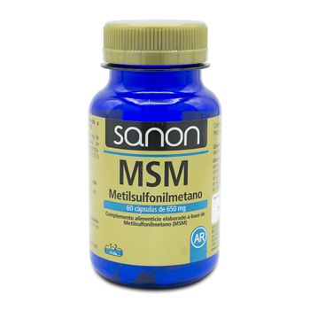 Sanon Msm Metilsulfonilmetano 60 Capsulas De 650 Mg