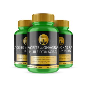 Pack 3  Aceite De Onagra 450 Cápsulas Blandas  Phytofarma